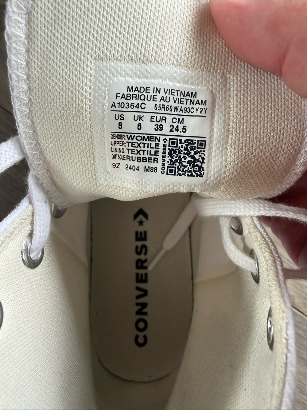 White High-Top Platform Chunky Converse Canvas Sneakers - Picture 6 of 6